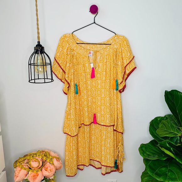 NWT Tessora - Talia Off-Shoulder Tiered Mini Dress S - Picture 2 of 9